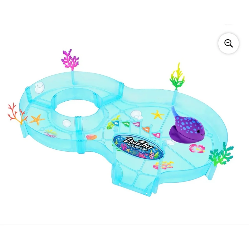 NEW ZhuZhu Aquarium Starter Set with Fish Blue Purple One Size